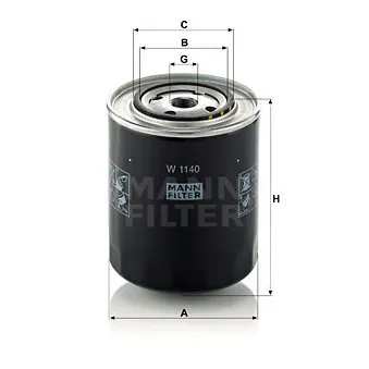 Filtre à huile MANN-FILTER OEM 5001124