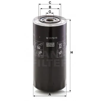 Filtre à huile MANN-FILTER OEM 8826586