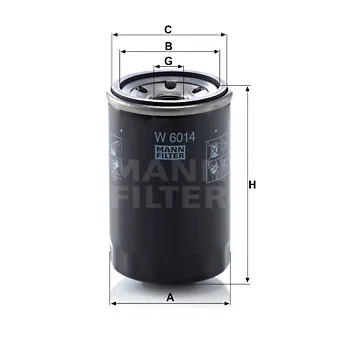 MANN-FILTER W 6014 - Filtre à huile