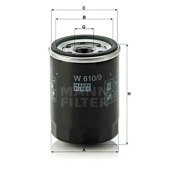 Filtre à huile MANN-FILTER OEM 156017600871