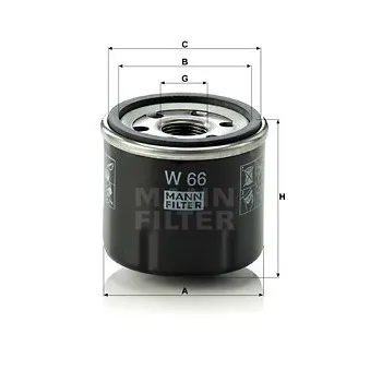 Filtre à huile MANN-FILTER OEM V46-0224
