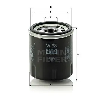 Filtre à huile MANN-FILTER OEM V46-0224