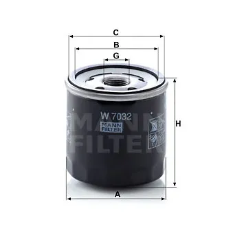 Filtre à huile MANN-FILTER OEM BSG 75-140-007