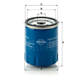 Filtre à huile MANN-FILTER W 712/15