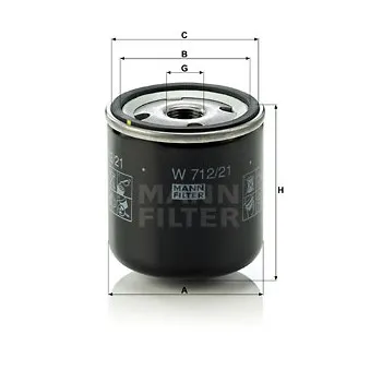 Filtre à huile MANN-FILTER OEM P502049
