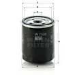 Filtre à huile MANN-FILTER [W 712/6]