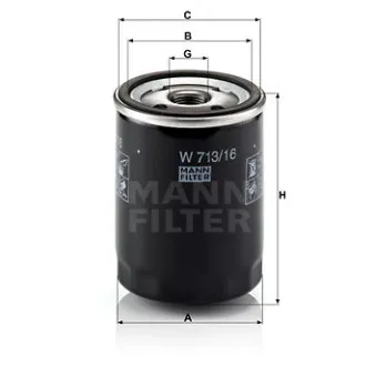 Filtre à huile MANN-FILTER OEM 1109K9