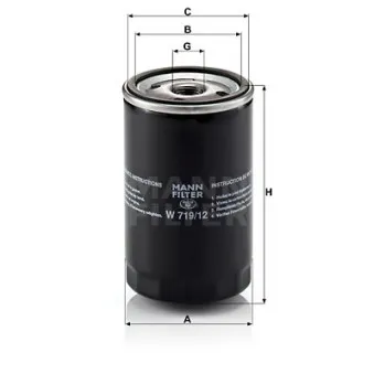 Filtre à huile MANN-FILTER OEM K118055N50