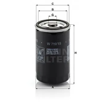 Filtre à huile MANN-FILTER OEM 5012556