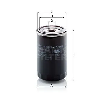 Filtre à huile MANN-FILTER OEM 0649015