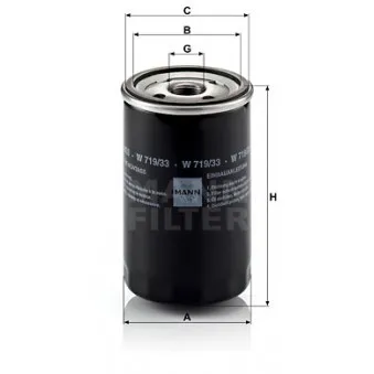 Filtre à huile MANN-FILTER OEM lpw100160
