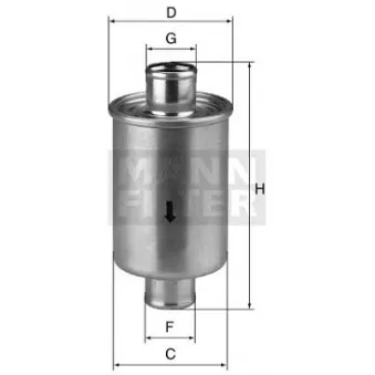 Filtre, système hydraulique de travail MANN-FILTER W 79/2 pour JOHN DEERE Series 5 5090GF, 5090GV - 90cv