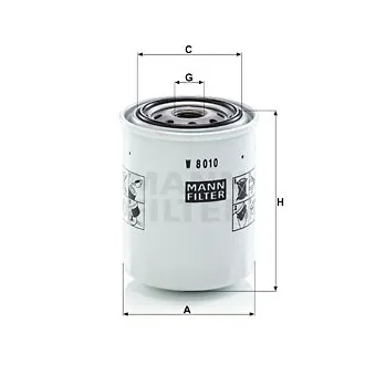 Filtre à huile MANN-FILTER W 8010