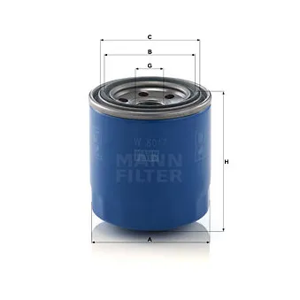 Filtre à huile MANN-FILTER W 8017