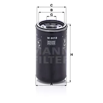 MANN-FILTER W 8018 - Filtre à huile