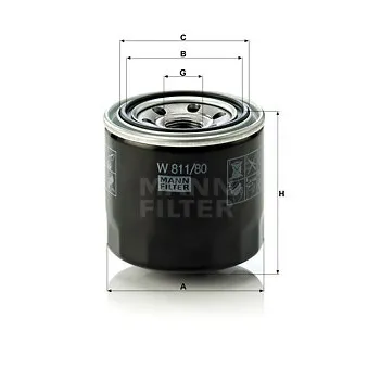 Filtre à huile MANN-FILTER OEM E620132443