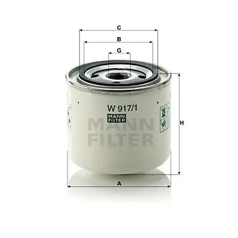 Filtre à huile MANN-FILTER W 917/1
