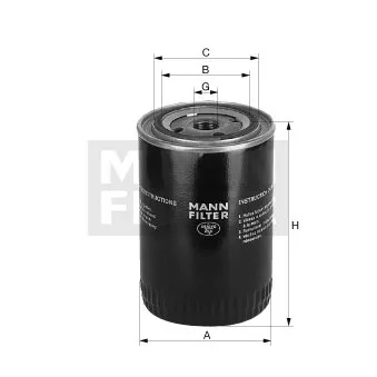 Filtre, système hydraulique de travail MANN-FILTER OEM 10654074