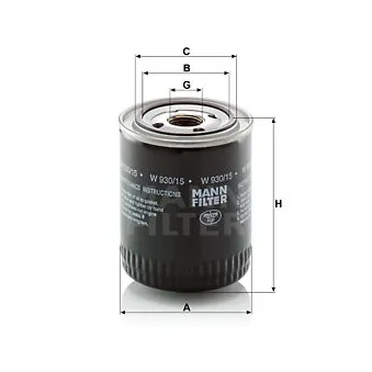 Filtre à huile MANN-FILTER OEM HP-4004