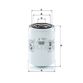 Filtre, système hydraulique de travail MANN-FILTER OEM AT79590