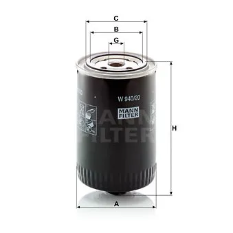 Filtre à huile MANN-FILTER OEM QFL0106