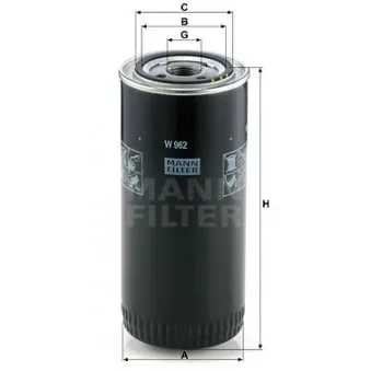 Filtre à huile MANN-FILTER OEM 40001350
