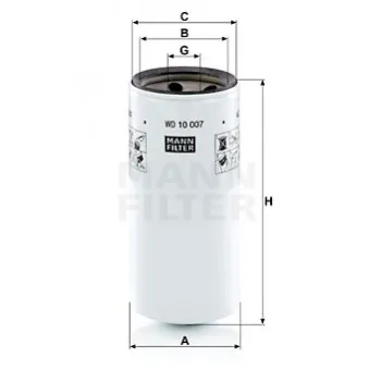 MANN-FILTER WD 10 007 - Filtre, système hydraulique de travail