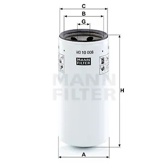Filtre, système hydraulique de travail MANN-FILTER OEM 1240900C1