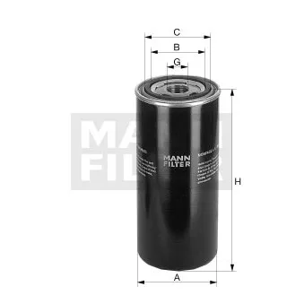 Filtre, système hydraulique de travail MANN-FILTER WD 8005 pour DEUTZ-FAHR AGROTRON 200 MK3 - 200cv