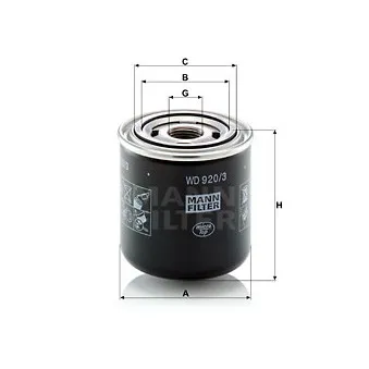 MANN-FILTER WD 920/3 - Filtre hydraulique, boîte automatique