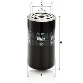 Filtre, système hydraulique de travail MANN-FILTER OEM 7211220