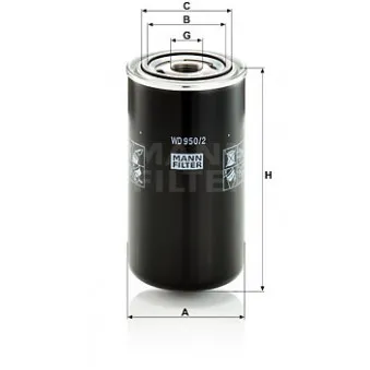 Filtre hydraulique, boîte automatique MANN-FILTER OEM 57339