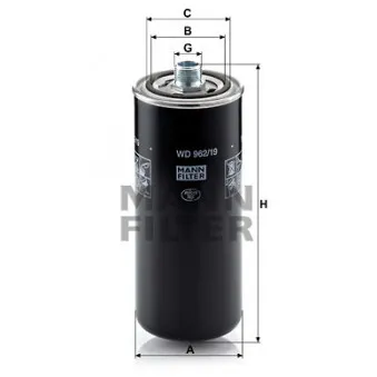 Filtre hydraulique, boîte automatique MANN-FILTER OEM 46701