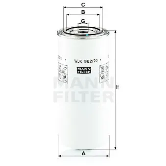 Filtre à carburant MANN-FILTER OEM 08821159