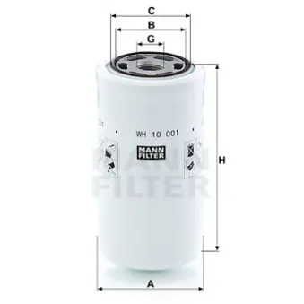 Filtre hydraulique, boîte automatique MANN-FILTER OEM 10428561