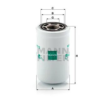 Filtre hydraulique, boîte automatique MANN-FILTER WH 945/2 pour CASE IH PUMA 130 - 126cv