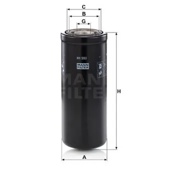 Filtre hydraulique, boîte automatique MANN-FILTER OEM 3515328m92