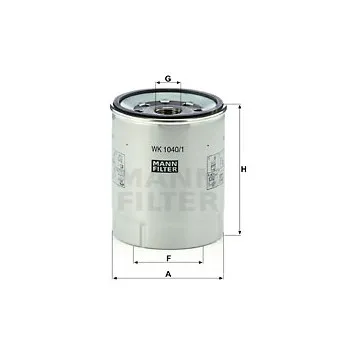 Filtre à carburant MANN-FILTER WK 1040/1 x pour DENNIS ELITE 2 275 - 275cv