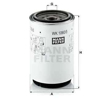 Filtre à carburant MANN-FILTER WK 1060/5 x pour VOLVO FM12 FM 12/460 - 460cv