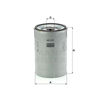 Filtre à carburant MANN-FILTER WK 1070 x pour IVECO STRALIS AS260S50P - 500cv