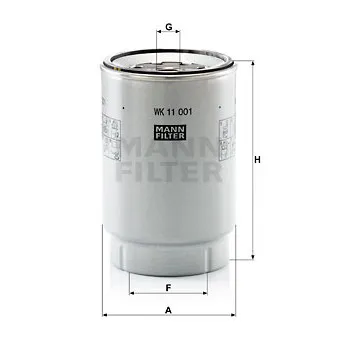 Filtre à carburant MANN-FILTER WK 11 001 x pour VOLVO FH 500 - 500cv