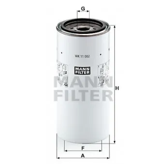 Filtre à carburant MANN-FILTER WK 11 002 x pour DAF 95 XF JSD 122 - 408cv