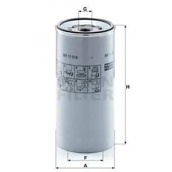 Filtre à carburant MANN-FILTER WK 11 016 z pour IVECO STRALIS AS260S50P - 500cv