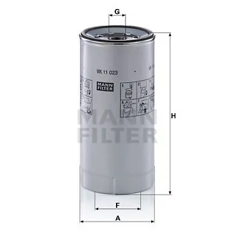 Filtre à carburant MANN-FILTER WK 11 023 z pour IVECO STRALIS AT260S42FP MY16 - 420cv
