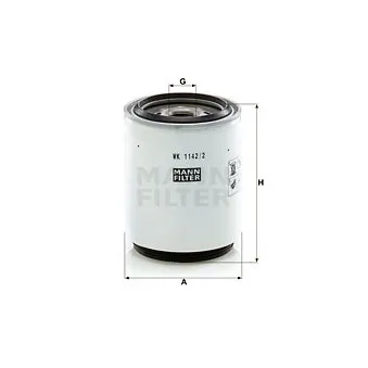 Filtre à carburant MANN-FILTER WK 1142/2 x pour SCANIA P,G,R,T - series P 310 - 310cv