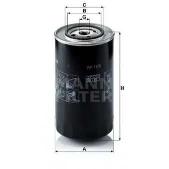 Filtre à carburant MANN-FILTER OEM M1250568