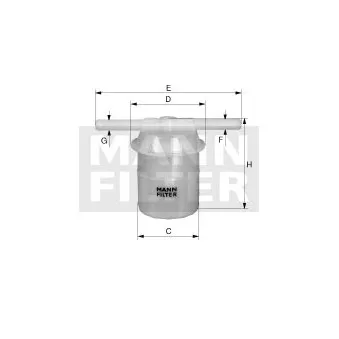 Filtre à carburant MANN-FILTER OEM 16900SAO902