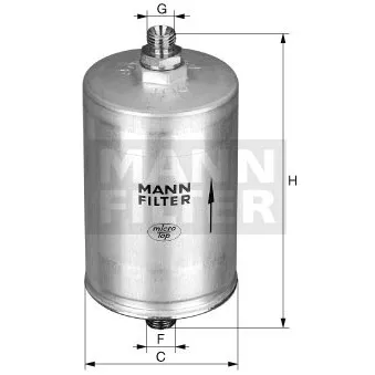 Filtre à carburant MANN-FILTER WK 5020 x KIT pour JOHN DEERE Series 8000 8100 - 185cv