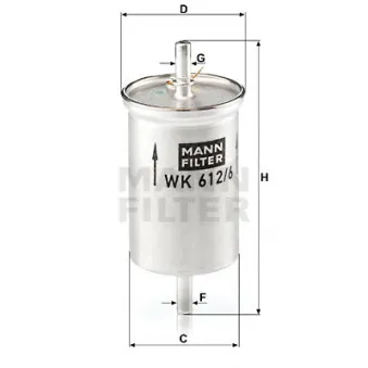 MANN-FILTER WK 612/6 - Filtre à carburant