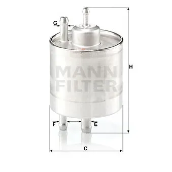 Filtre à carburant MANN-FILTER OEM 0024773801